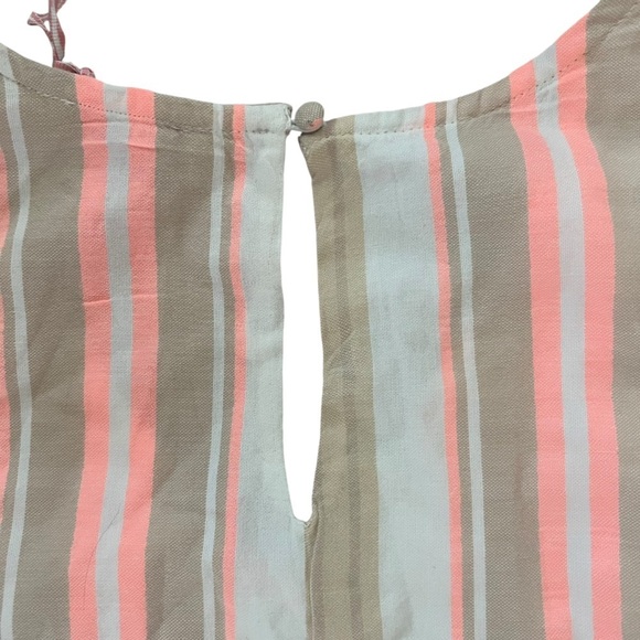 NEW Vineyard Vines Dress Medium Striped V Neck Striped Dress Sand Summer $189 - Picture 8 of 11